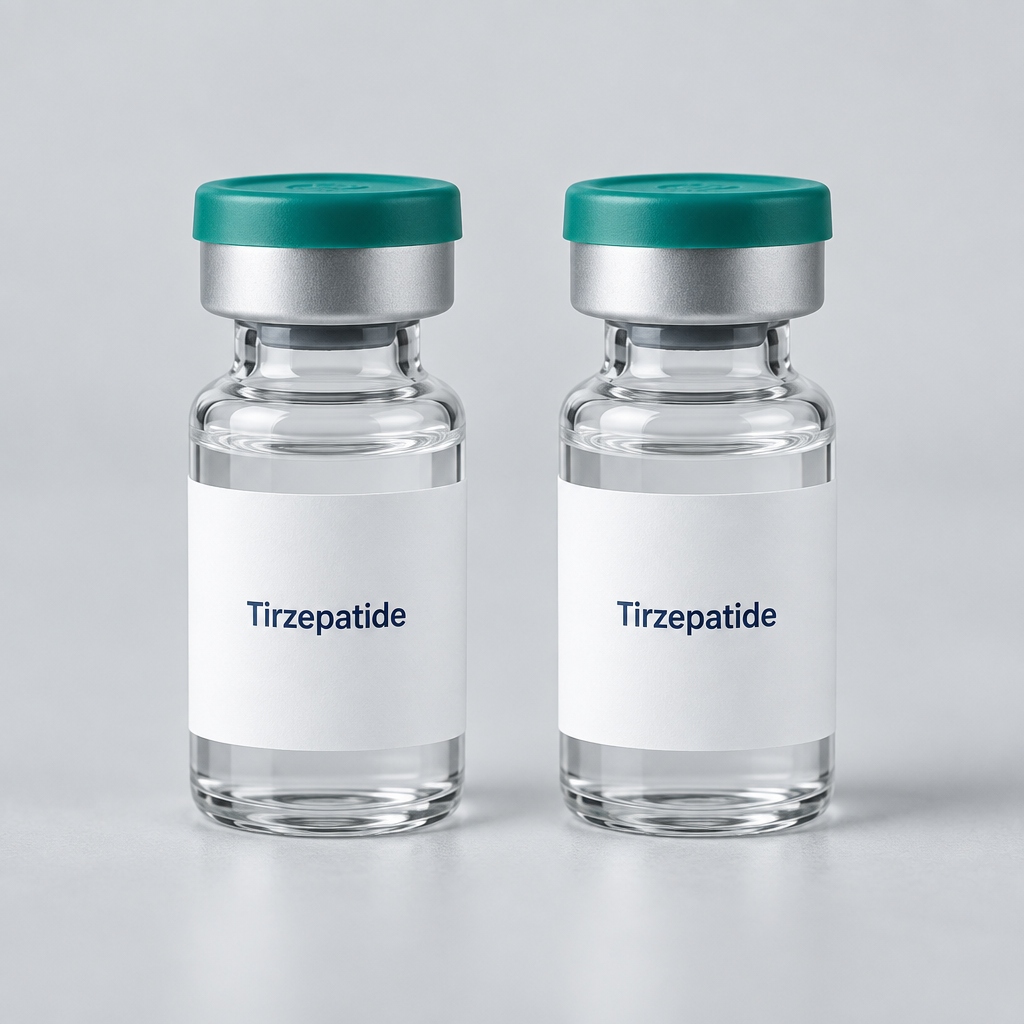Compounded tirzepatide vials