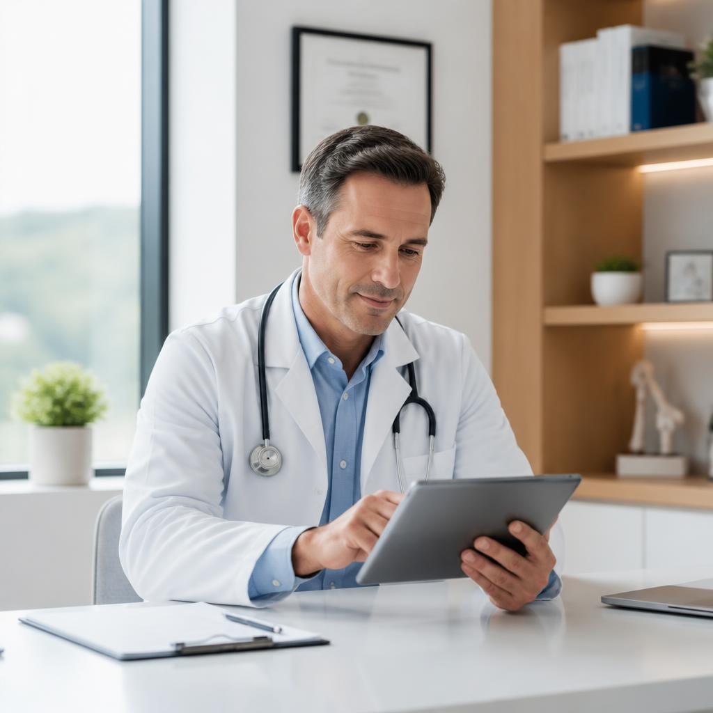 Licensed provider reviewing a patient’s health information